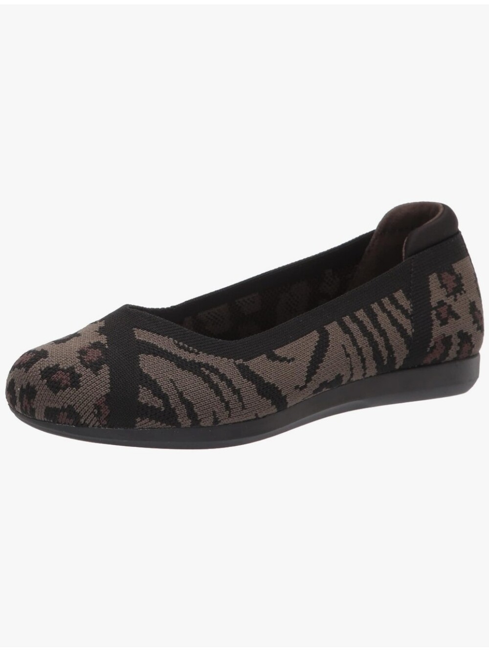 Clarks Cloud Steppers Woven Ballet Flats NWT 8.5 Animal Print Olive
